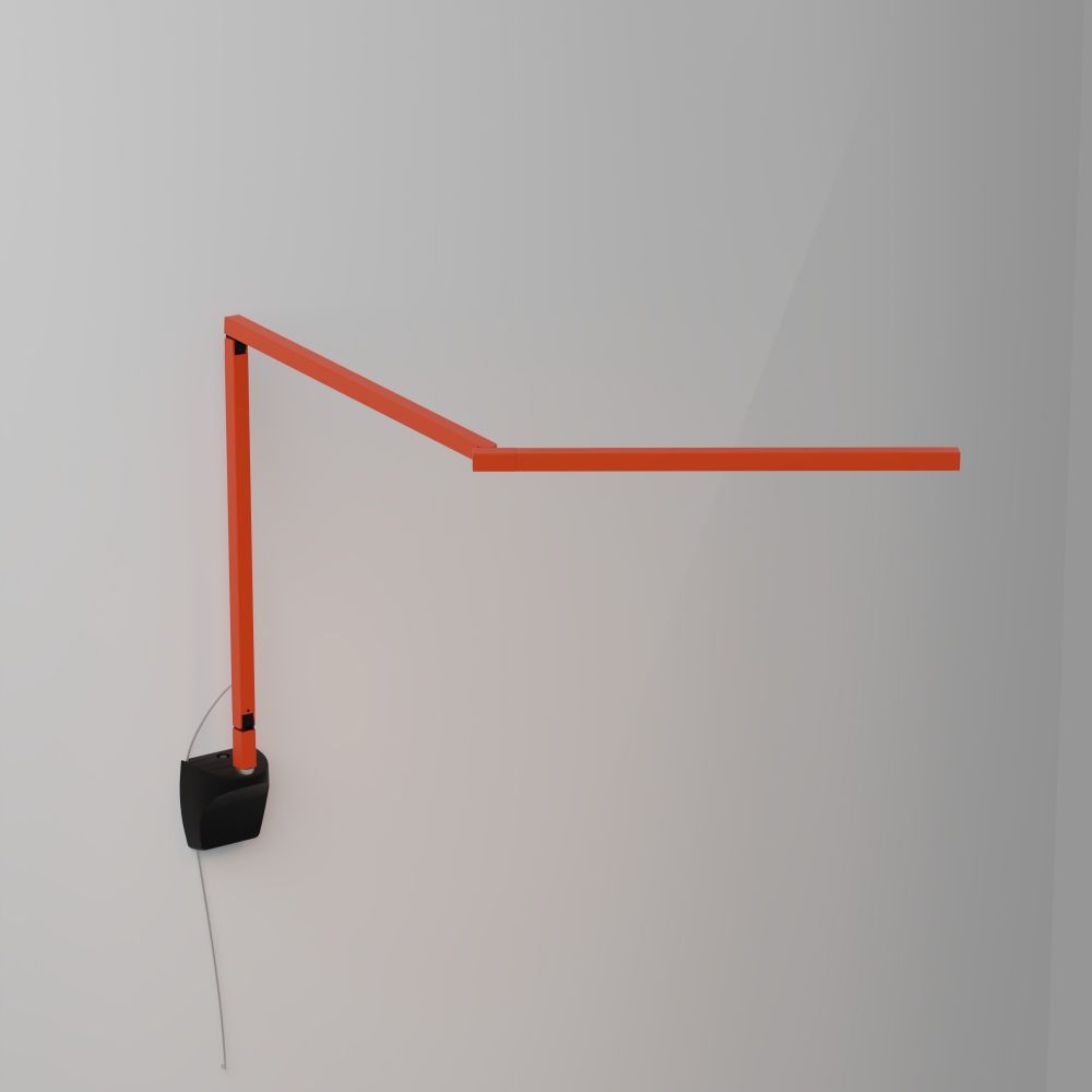 Koncept Lighting ZBD3100-W-MOR-WAL Z-Bar Mini LED Desk Lamp Gen 4 with (non-hardwired) wall mount (Warm Light; Matte Orange)